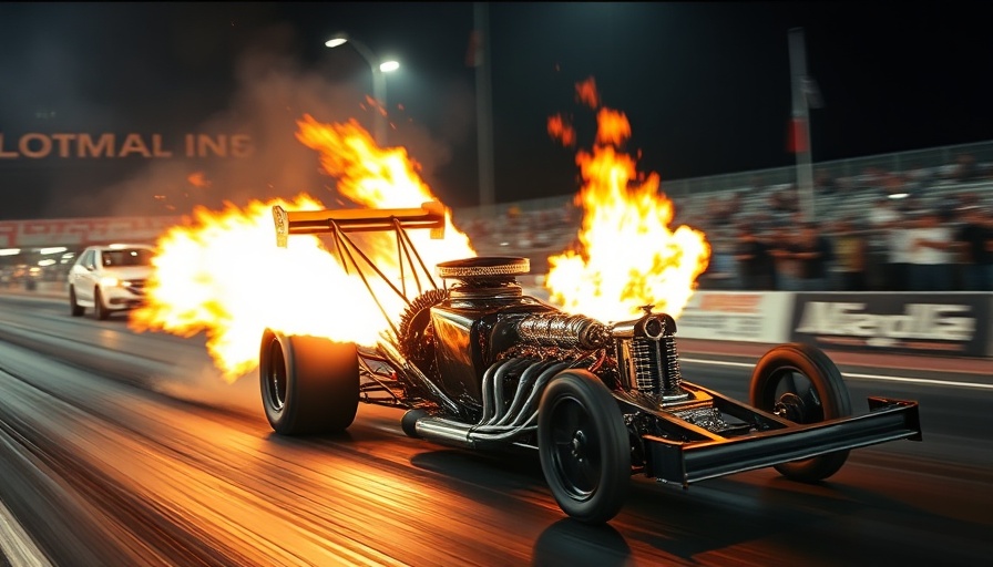Doug Kalitta NHRA Pomona Dragstrip funding: Dragster emits flames.