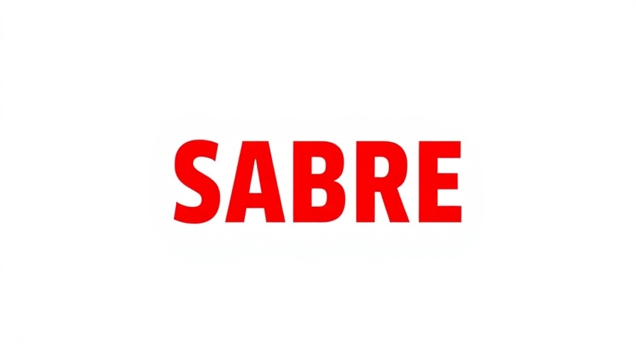 Red Sabre logo representing AI in Corporate Travel on white background.
