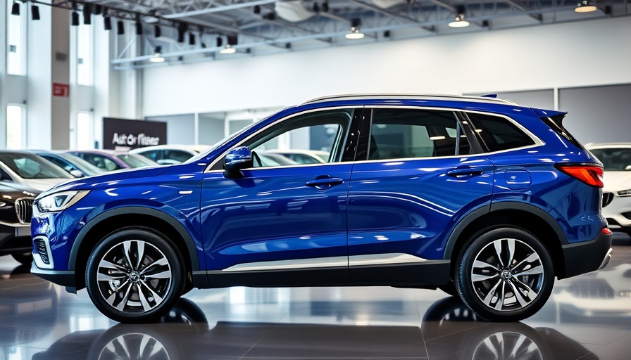 Hyundai Ioniq 6 N vibrant SUV at auto show, bright lighting.