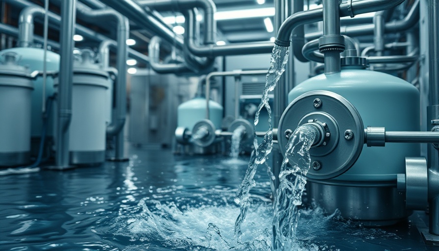 Industrial system demonstrating PFAS contaminated water removal in progress.