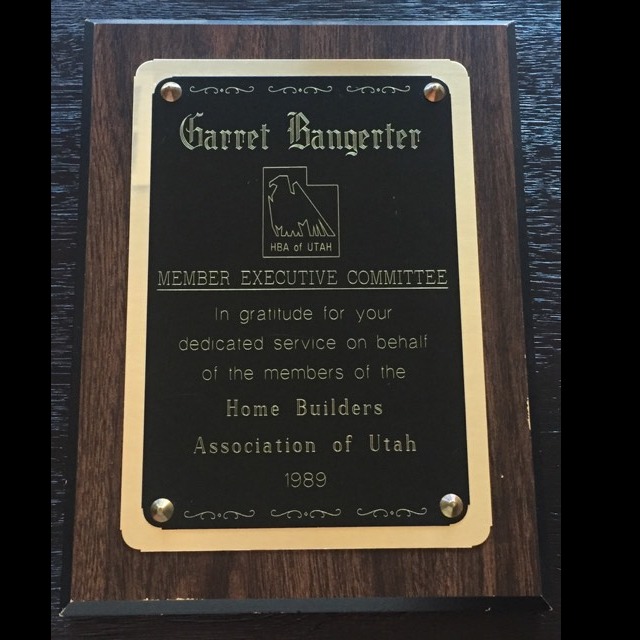Garret Bangerter Executive Committe Utah Home Builders Association