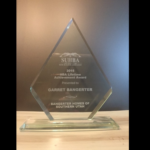 Garret Bangerter 2015 HBA Lifetime Achievement Award