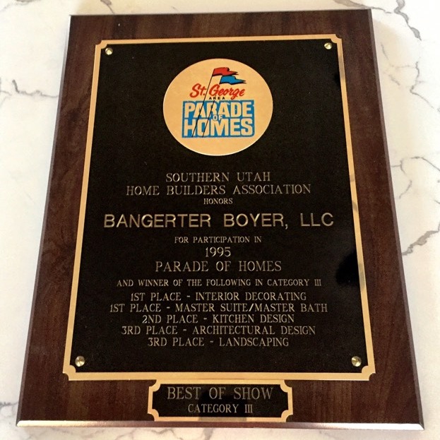 Garret Bangerter 1996 1st Place Quality & Craftsmanship