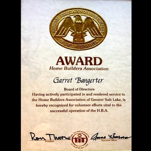 Garret Bangerter Home Builders Association of Greater Salt Lake