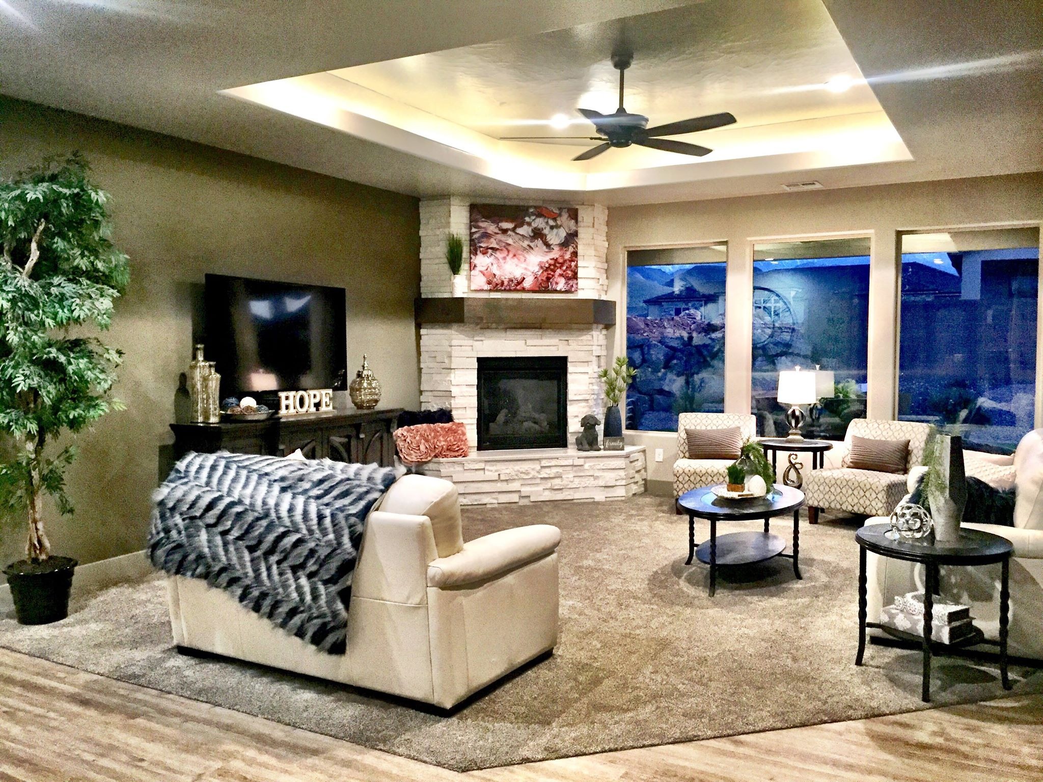 Cortile Model Bangerter Homes Interior Great Room