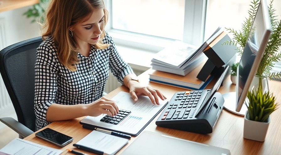 woman calculating expenses at her desk for better financial planning
