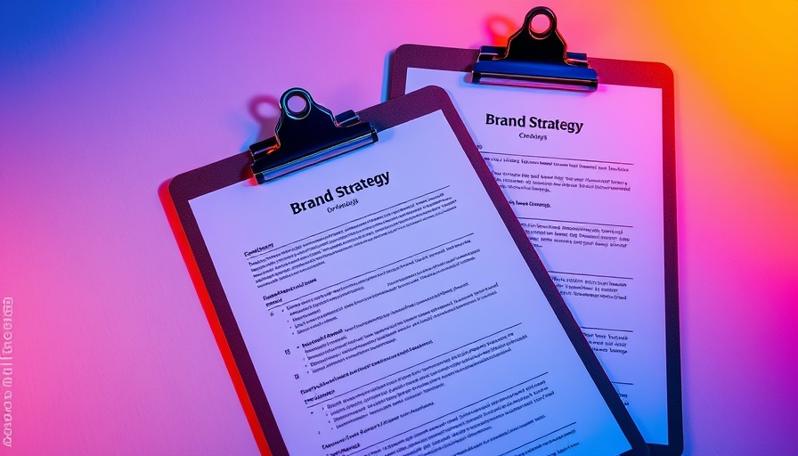 Colorful abstract view of brand strategy documents with a gradient effect.
