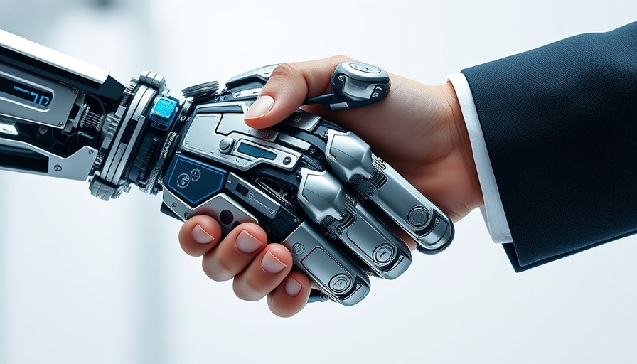 AI and human handshake symbolizing AI tools for real estate agents.