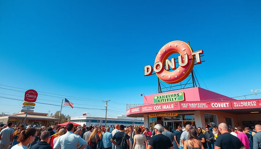 Giant donut sign in Inglewood CA, a summer bucket list attraction.