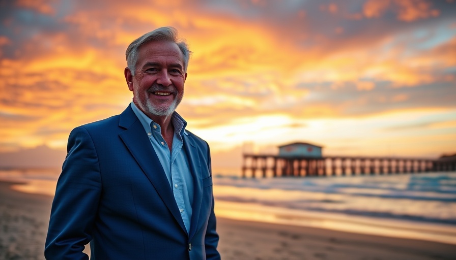 RE/MAX AEGIS rebrands with vibrant beach sunset backdrop.