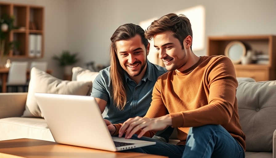 Couple exploring Down Payment Assistance Programs on a laptop in a cozy setting.