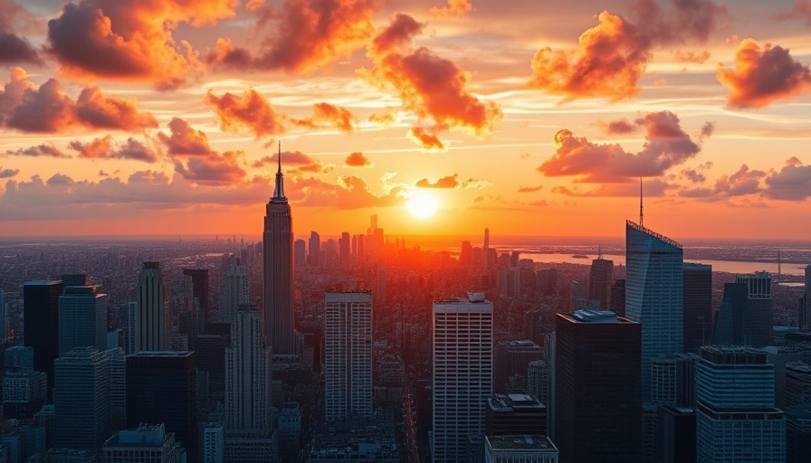 City skyline at sunset showcasing brokerage potential, highlighting urban growth despite weak demand.