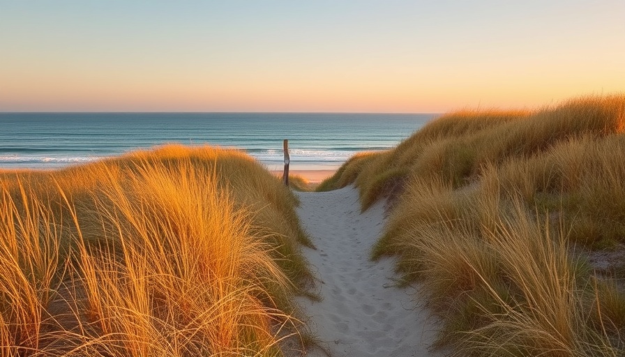 Tranquil coastal dune path leading to the ocean at sunset, Terry Cohen joins Compass.