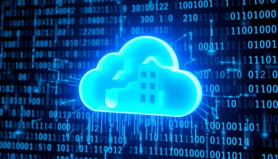 Digital cloud icon with binary code, data storage concept, Fannie Mae title waiver program.