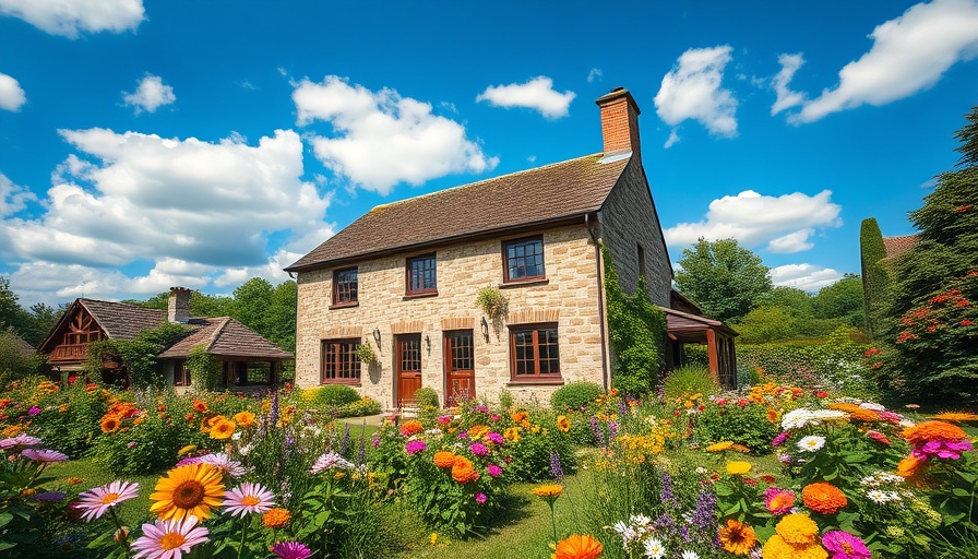 Elegant stone house highlighting housing inventory insights.