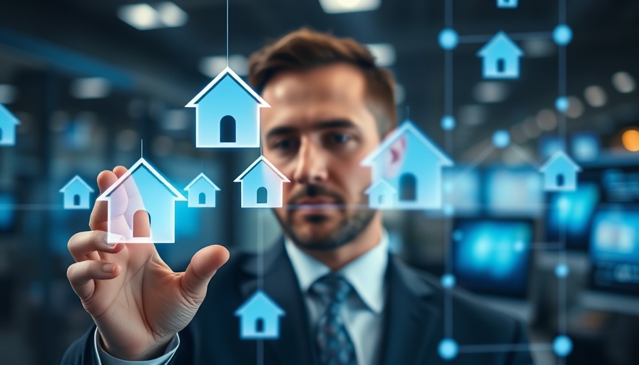 Businessman with digital house network, representing RealPage acquires Livble.