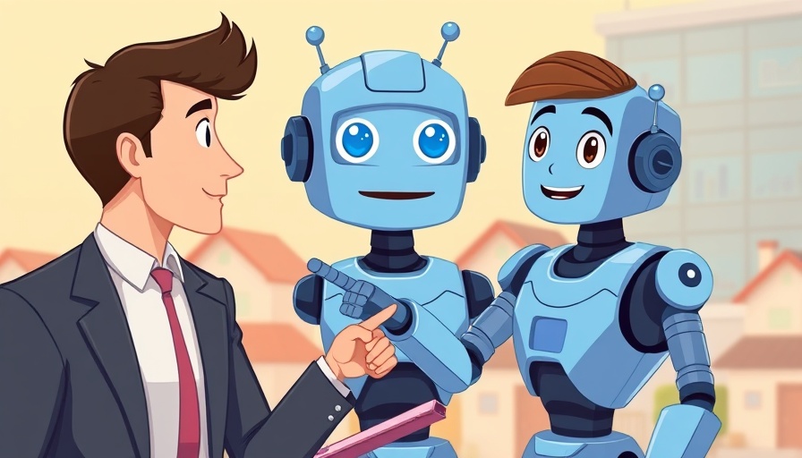 ChatMMI mortgage data access depicted with friendly robot and businessman.