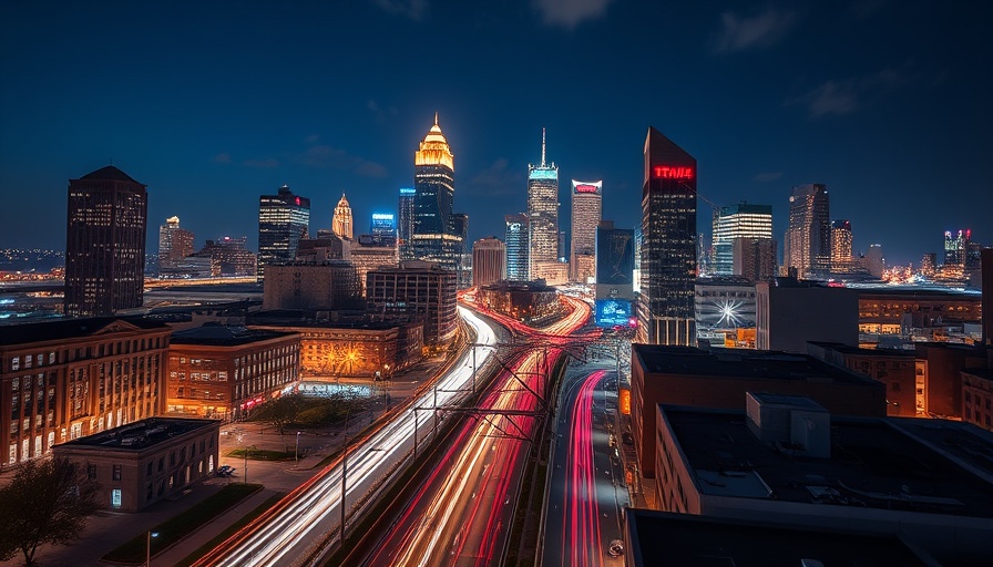 Vibrant Baltimore skyline at night showcasing Century 21 real estate.