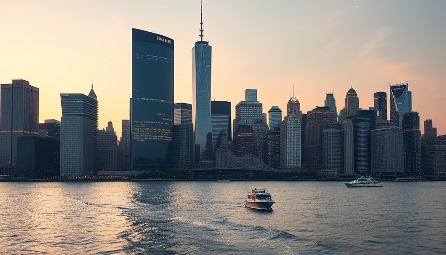 Coldwell Banker Warburg expansion news featuring NYC skyline.