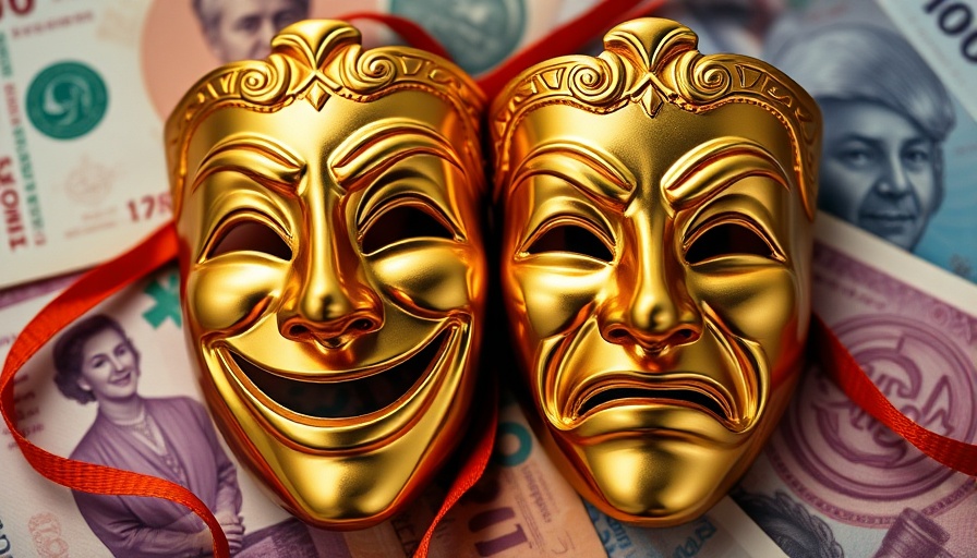 Golden masks on colorful background symbolizing buyer agent compensation changes.