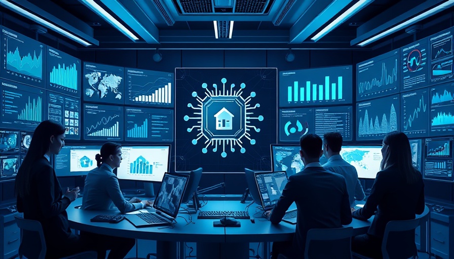 AI-driven property risk modeling in a tech-focused office.