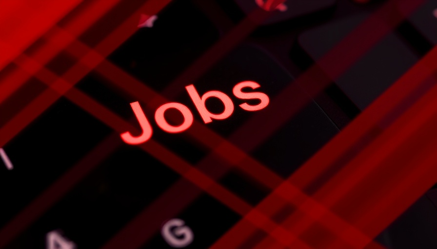 Job Growth Slowdown Impact on Real Estate symbolized by an illuminated jobs key.