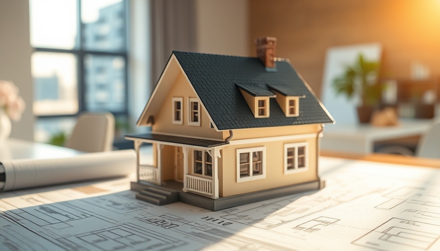 Miniature house on blueprints highlighting advantages of pre-approval in real estate
