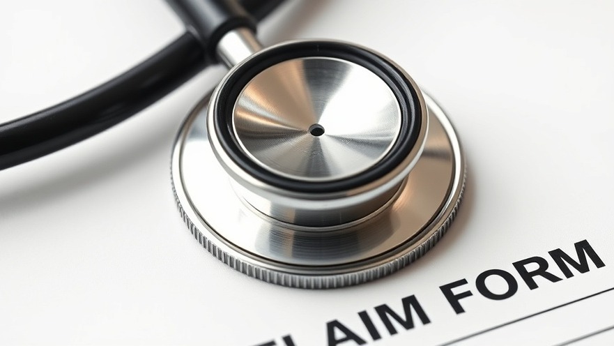 Close-up of a stethoscope on a health insurance claim form, highlighting health reimbursement arrangements.