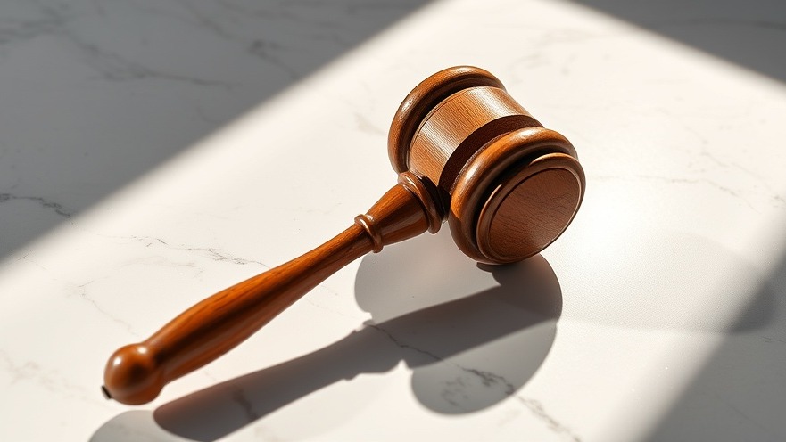 Photorealistic wooden gavel symbolizing legal documents and estate planning.