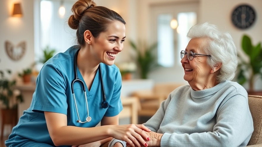 Nursing student engages with elderly patient, highlighting nursing shortage solutions.