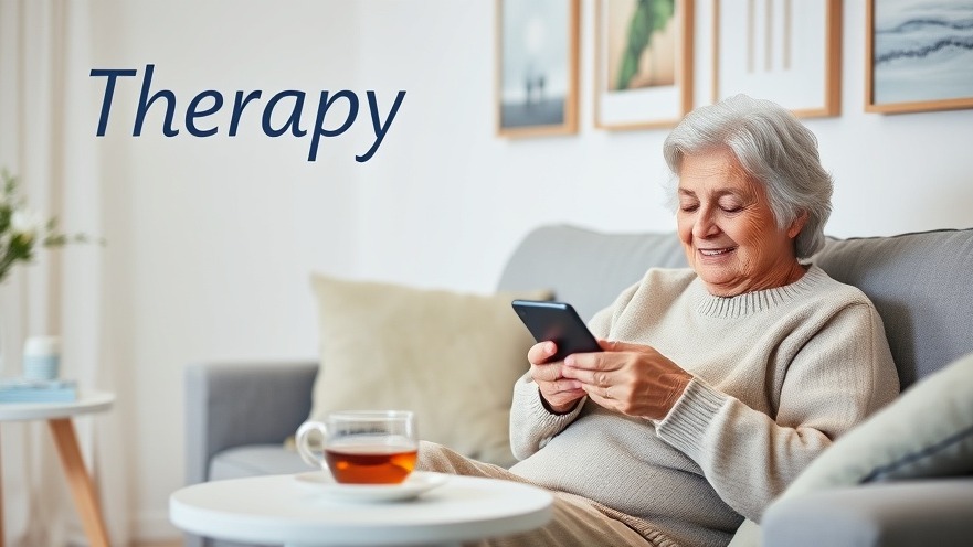 Elderly woman enjoying telephone therapy benefits for sleep improvement strategies.