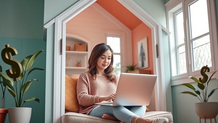 Woman working from home with a laptop, symbolizing remote work opportunities in caregiving careers.