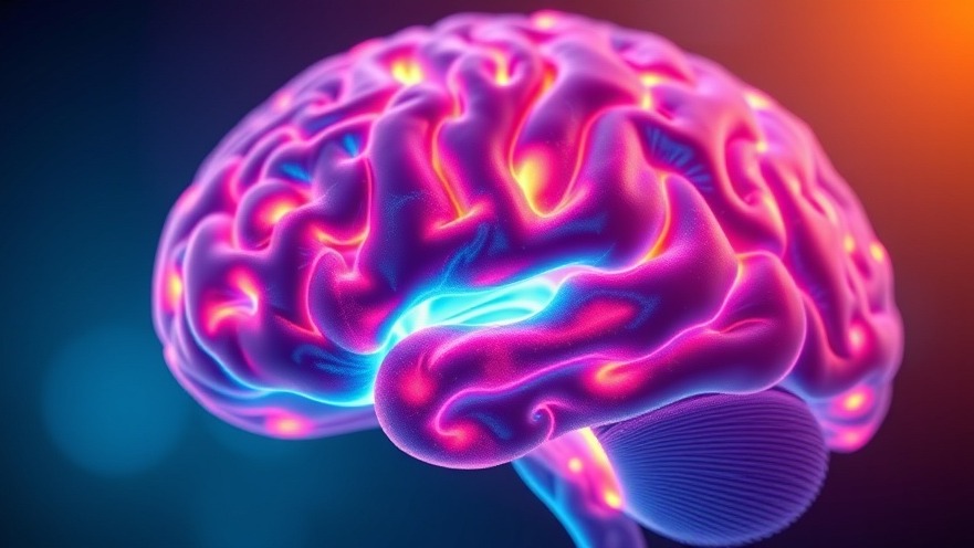 Vibrant close-up of human brain illustrating microglia function in Alzheimer's research.