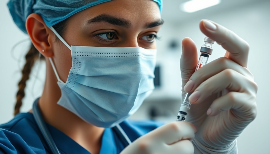 Professional prepares vaccine, highlighting shingles vaccine heart disease prevention.