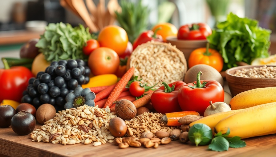 Healthy aging carbohydrate quality with wholesome food spread.