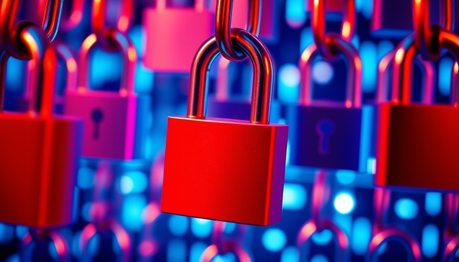 Digital lock icons, red lock open, representing Episource data breach.