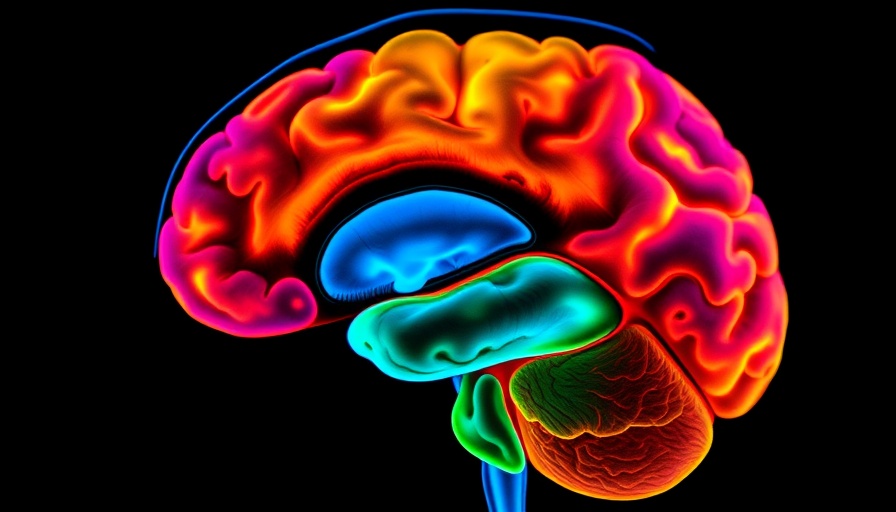 Color-enhanced midlife MRI scan for aging