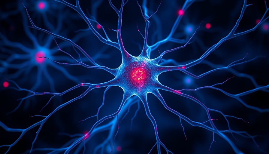 Glowing neuron network representing Parkinson's disease treatment advancements.