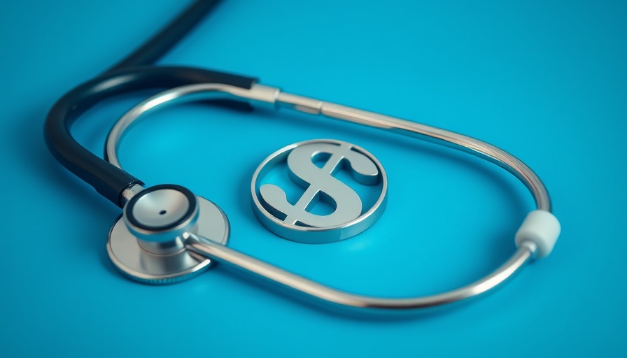 Stethoscope forming dollar sign on blue background, symbolizing Medicare Advantage markets concentrated.