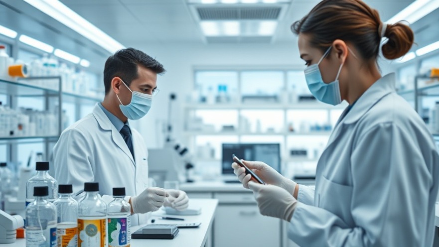 Photo-realistic lab focused on anti-aging supplements and Werner syndrome treatment.