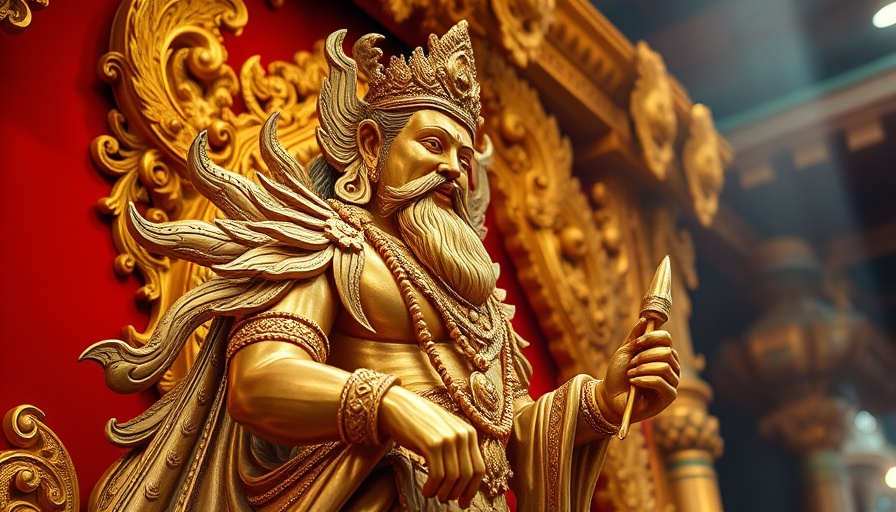 Golden mythical statue with intricate carvings, Nezha Open Source Tool Cyber Attacks.