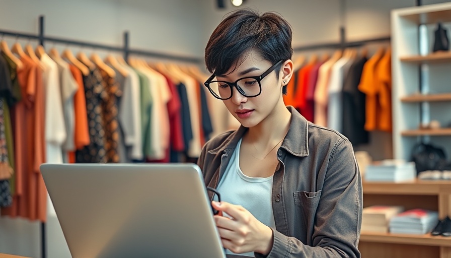 Person managing eBay Valet services in boutique