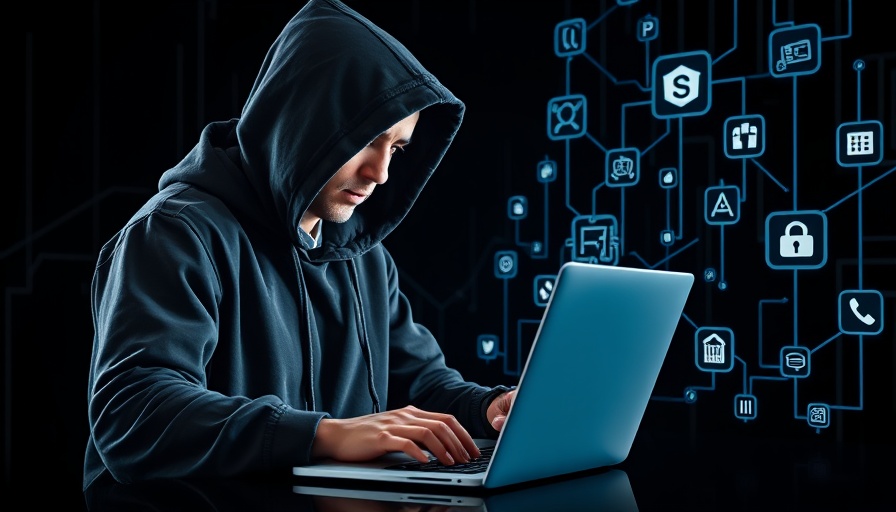 Golden Chickens malware threat illustrated with hacker and digital streams.