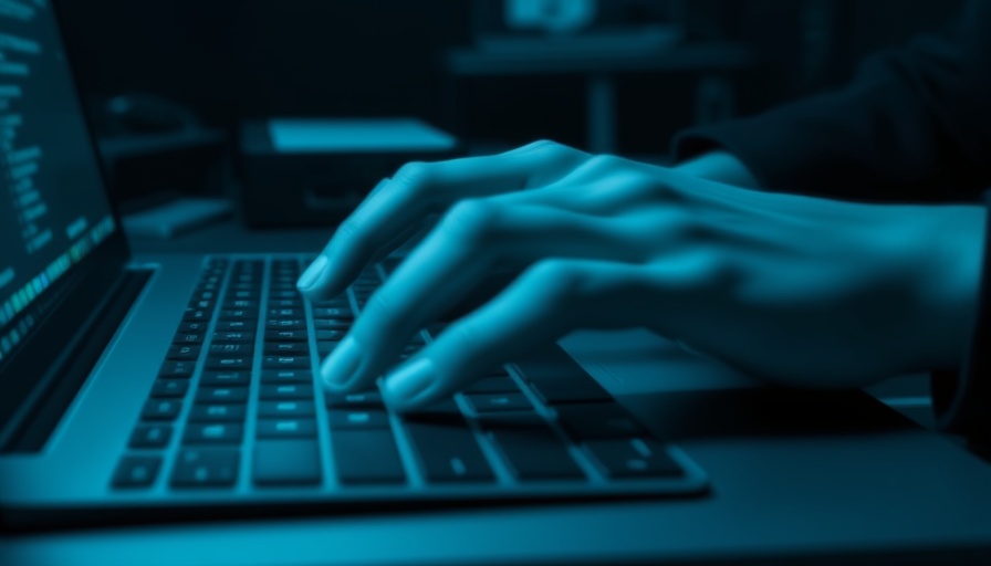 Blurred hands type on keyboard; hacker marketplace changes.