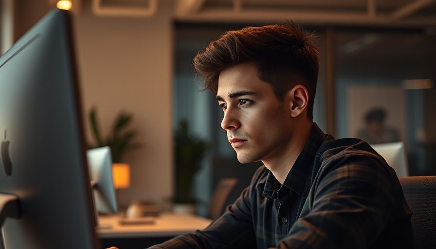 Thoughtful young man using computer in modern office, Sales Forecasting Techniques.