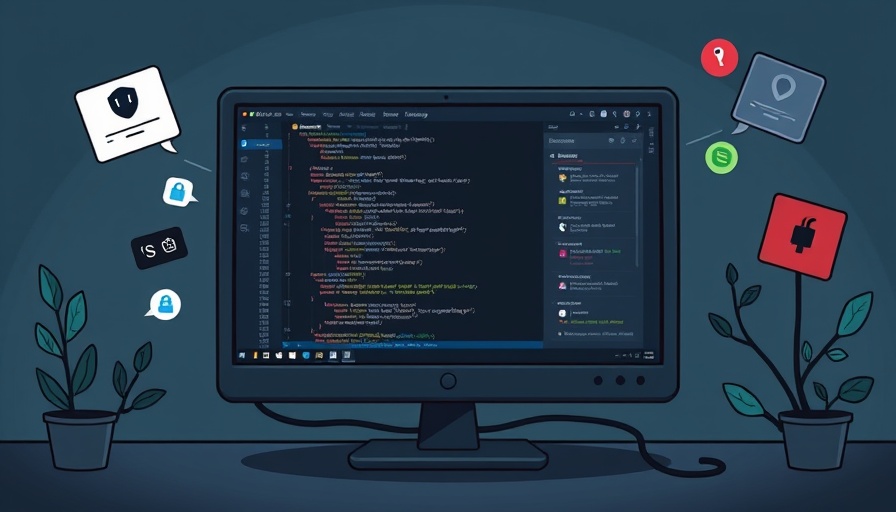 Illustration depicting VS Code with potential malicious npm packages, highlighting cybersecurity concerns.