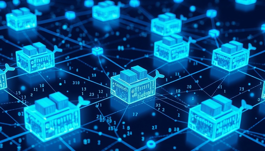 Illustration of Docker containers showing malware spread in crypto network.