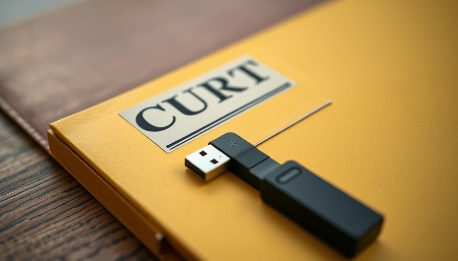 Court case file with USB drive symbolizing ransomware attack in Baltimore.