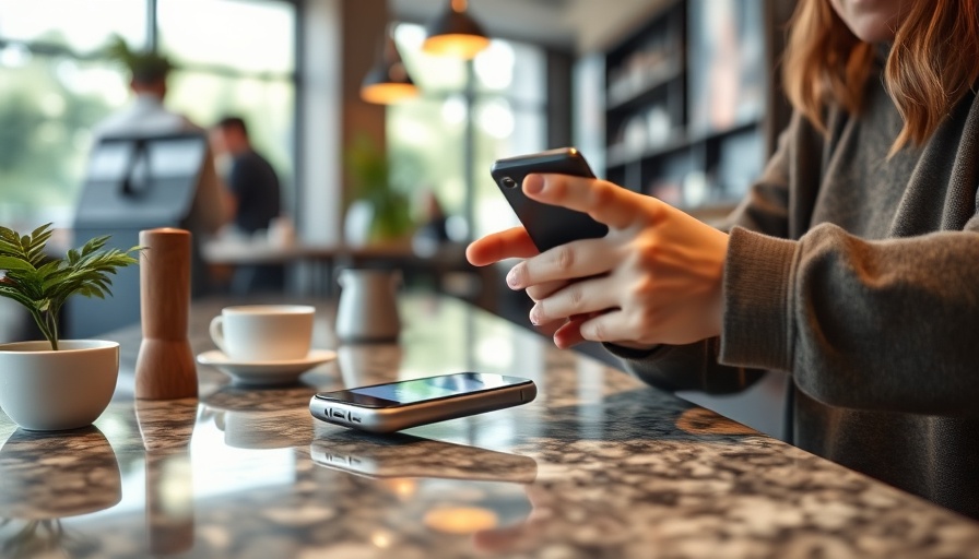 Digital payment in cafe illustrating restaurant website design strategies.