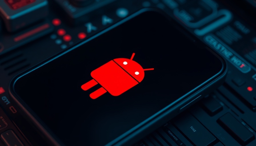 Ominous Android logo on phone signaling malware threat.